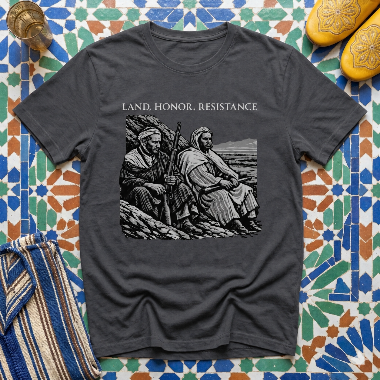 Land, Honor, Resistance — Casual T-Shirt